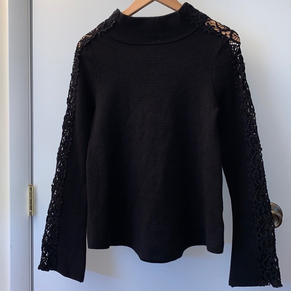 Anthropologie Sweaters - Anthropologie Black Lace Sweater!